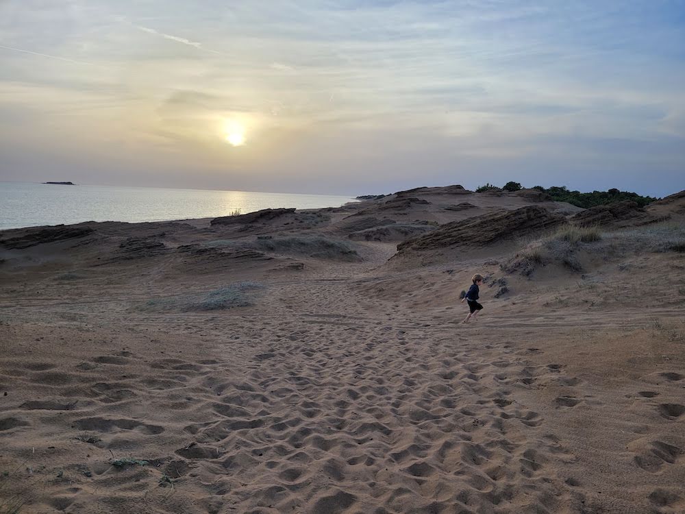 dunes plage issos coucher de soleil