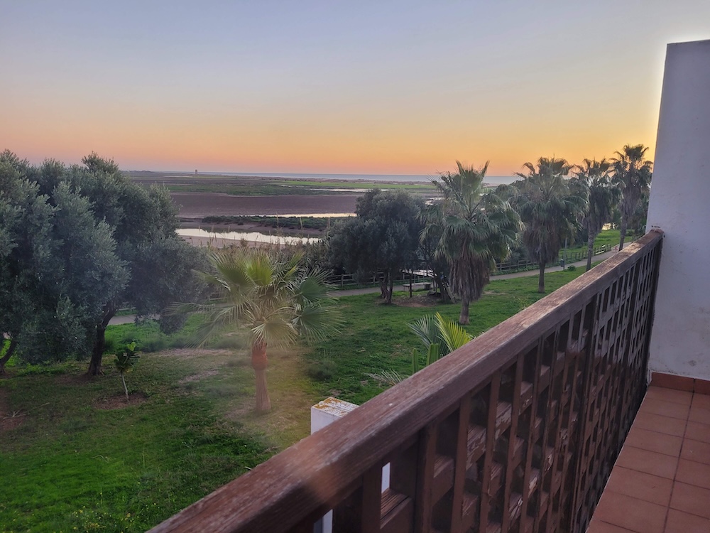 coucher de soleil arrivée conil de la frontera