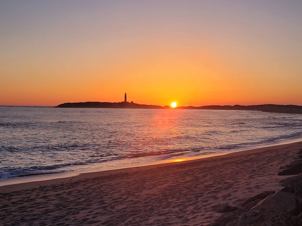 coucher de soleil phare de trafalgar
